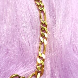 Figaro 4+1 4mm Seven Inch Vermeil Bracelet